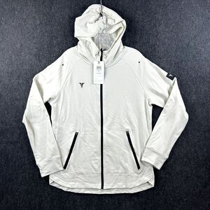 Titin Hoodie Men's Medium Bone White French Terry Full Zip Jacket